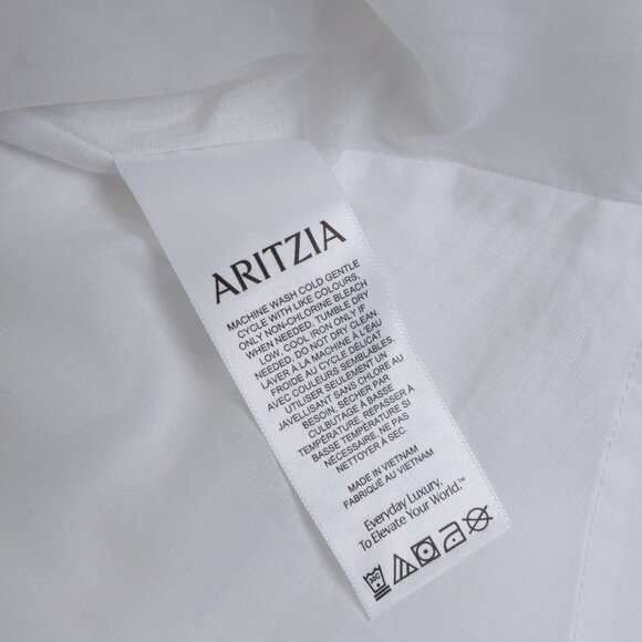 Aritzia Babaton Segment Poplin Dress Contour Cotton Micro White - Picture 11 of 13